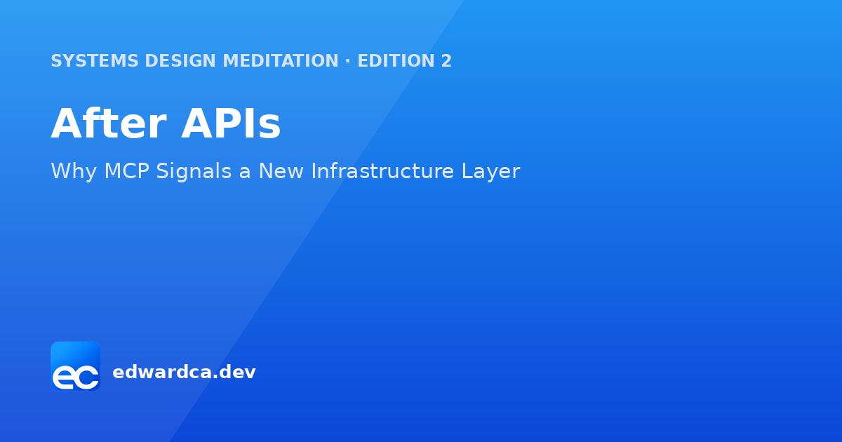 After APIs